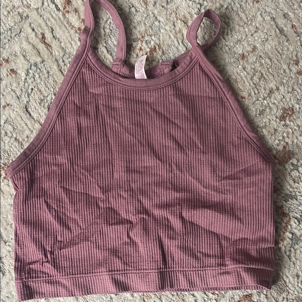 SO Ribbed Pink Tank Top